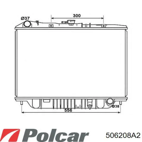 Compre 506208A2 Polcar Radiador de esfriamento de motor