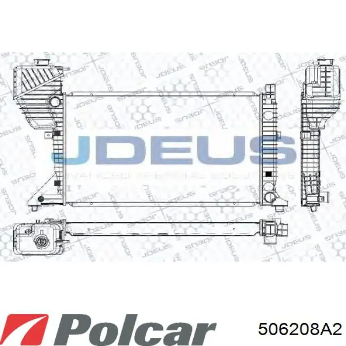 Radiador de esfriamento de motor 506208A2 Polcar