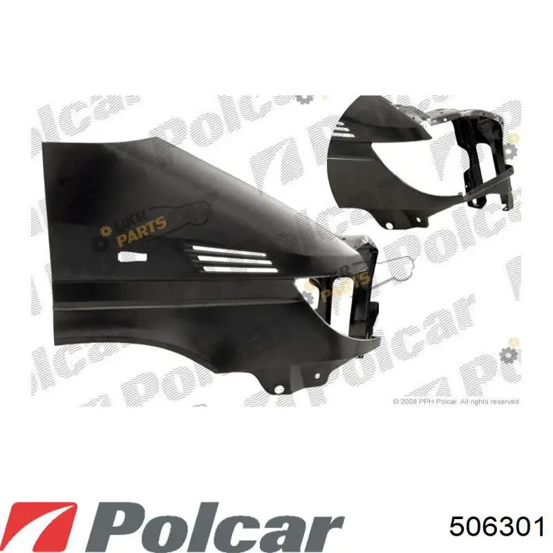 506301 Polcar Pára-lama dianteiro esquerdo