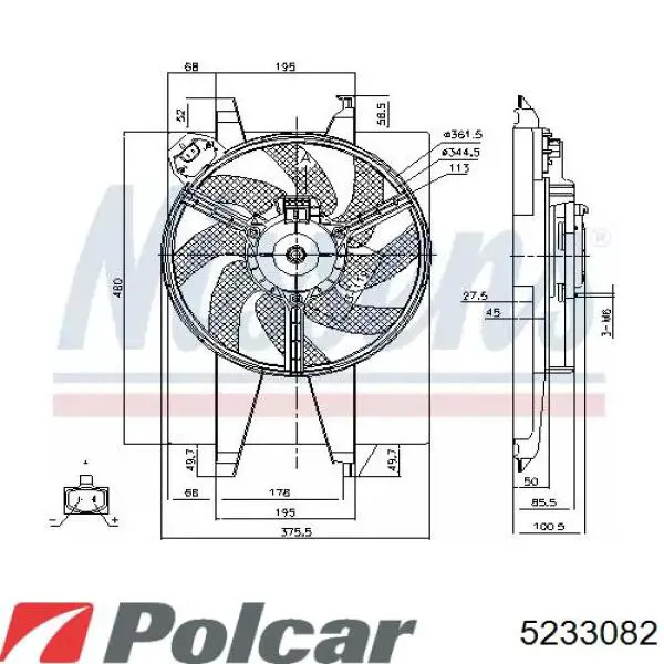 Radiador de esfriamento de motor Polcar 5233082 preço, a partir de 105,03 USD