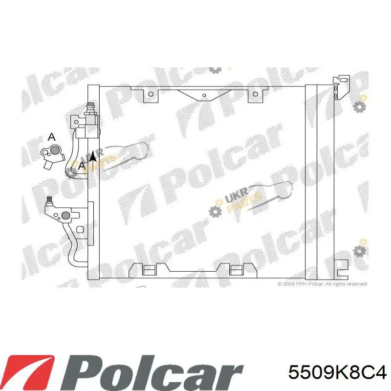 5509K8C4 Polcar Radiador de aparelho de ar condicionado
