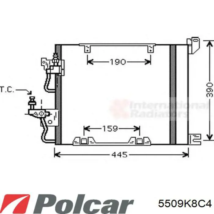 Radiador de aparelho de ar condicionado Polcar 5509K8C4 preço, a partir de 67,05 USD