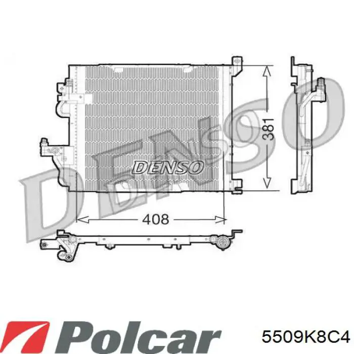 Compre 5509K8C4 Polcar Radiador de aparelho de ar condicionado