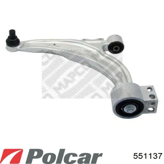 Braço oscilante inferior esquerdo de suspensão dianteira 551137 Polcar
