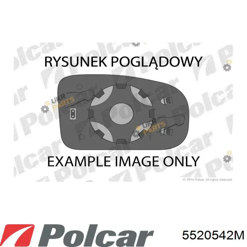 Compre 5520542M Polcar Elemento espelhado do espelho de retrovisão esquerdo