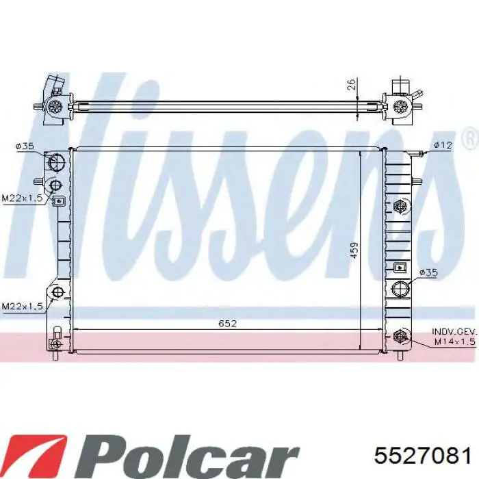 Compre 5527081 Polcar Radiador de esfriamento de motor