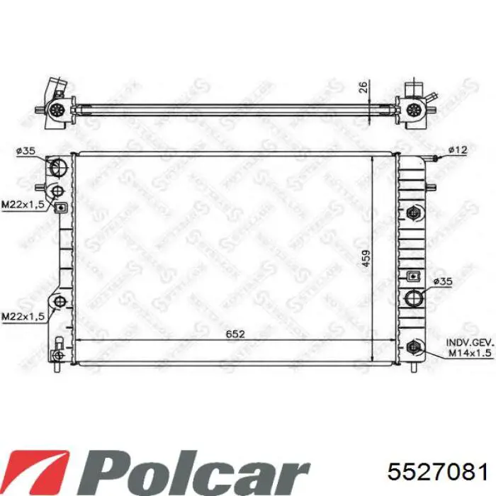 Radiador de esfriamento de motor Polcar 5527081 preço, a partir de 108,63 USD
