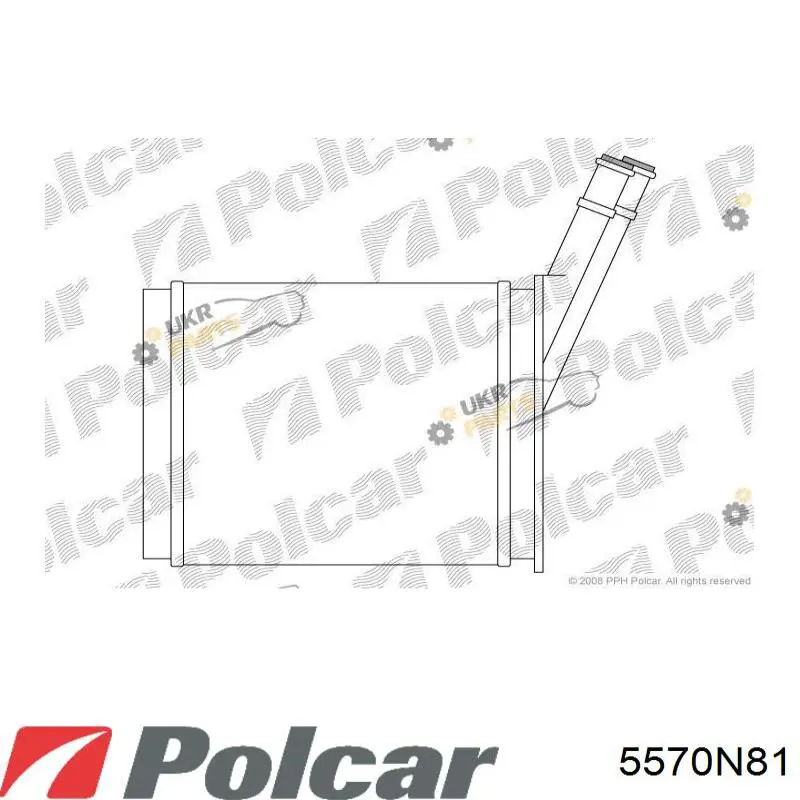 Radiador de forno (de aquecedor) 5570N81 Polcar