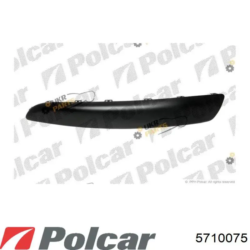 Compre 5710075 Polcar Placa sobreposta esquerda do pára-choque dianteiro
