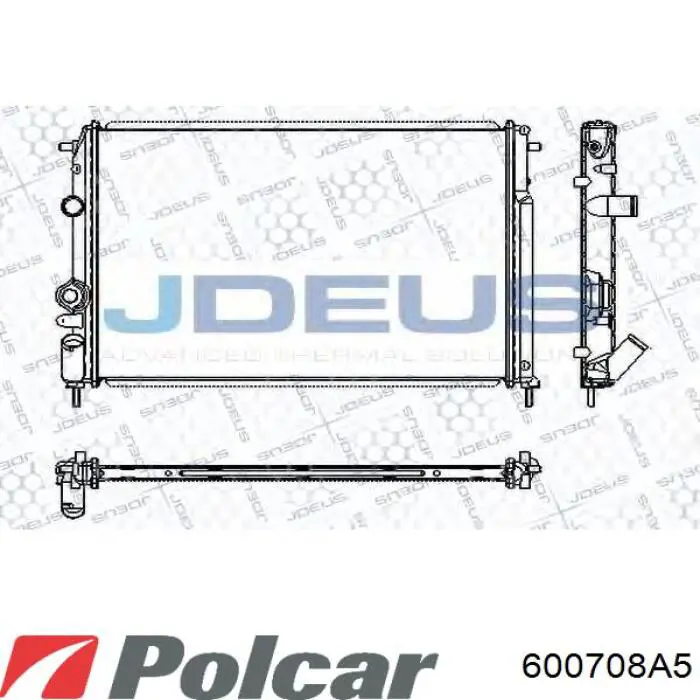 Radiador de esfriamento de motor 600708A5 Polcar