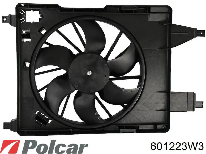 Difusor do radiador de esfriamento, montado com motor e roda de aletas 601223W3 Polcar