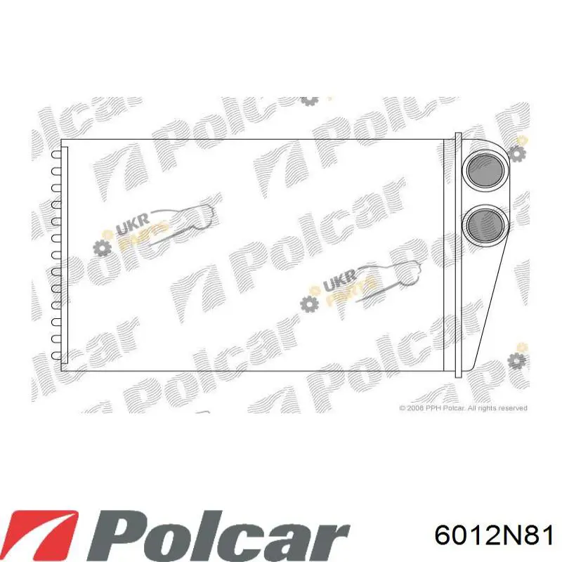Radiador de forno (de aquecedor) 6012N81 Polcar