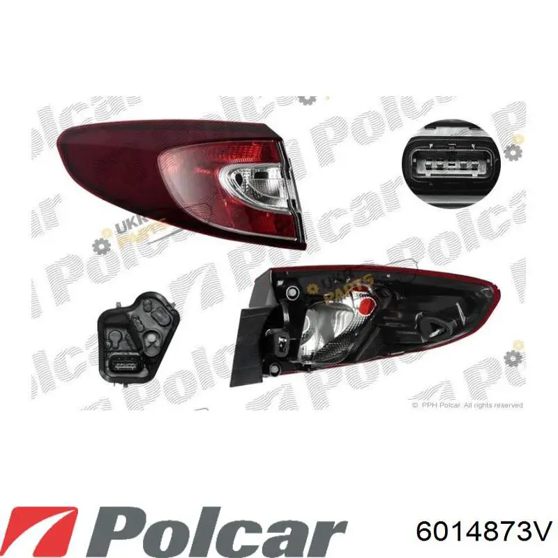 Compre 6014873E Polcar Lanterna traseira esquerda externa
