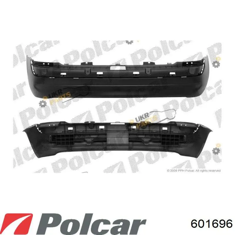 Pára-choque traseiro 601696 Polcar