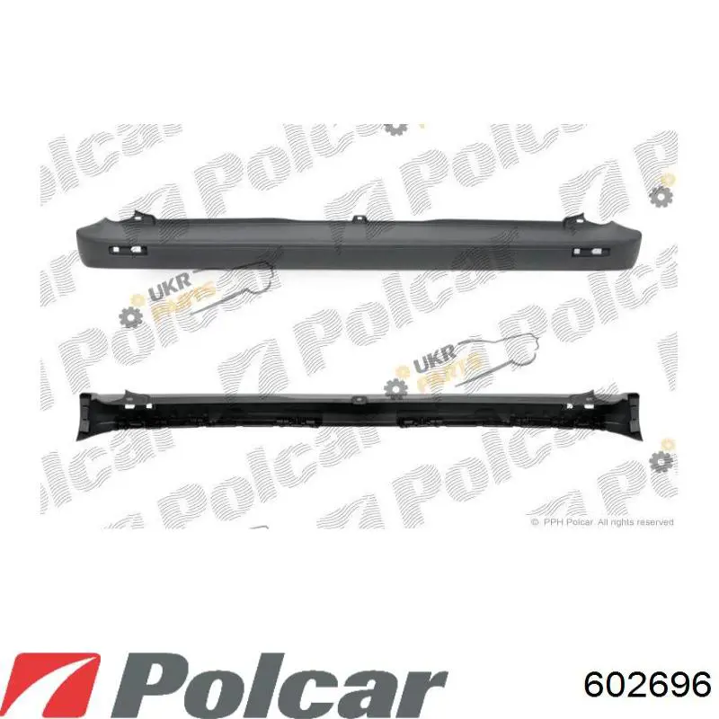 602696 Polcar Pára-choque traseiro, parte central