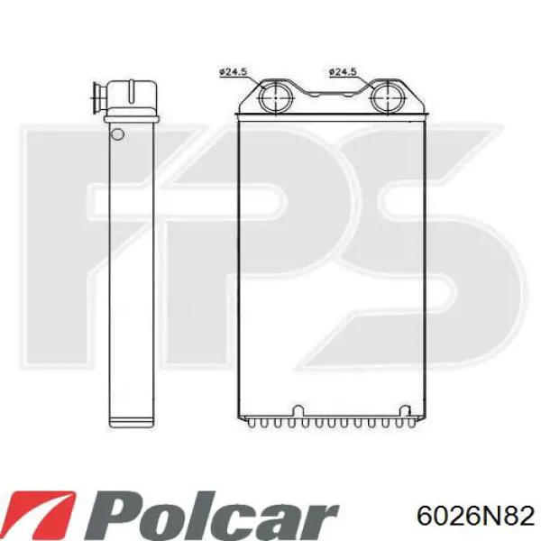 Radiador de forno (de aquecedor) 6026N82 Polcar