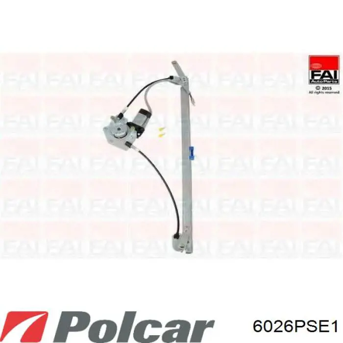 Compre 6026PSE1 Polcar Mecanismo de acionamento de vidro da porta dianteira esquerda