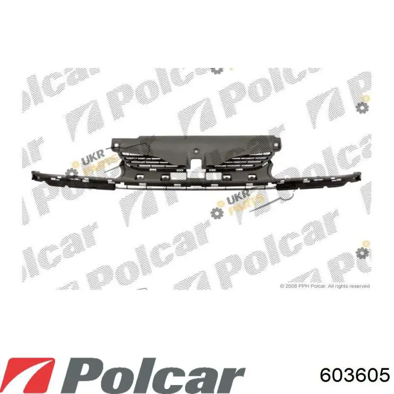 Grelha do radiador 603605 Polcar