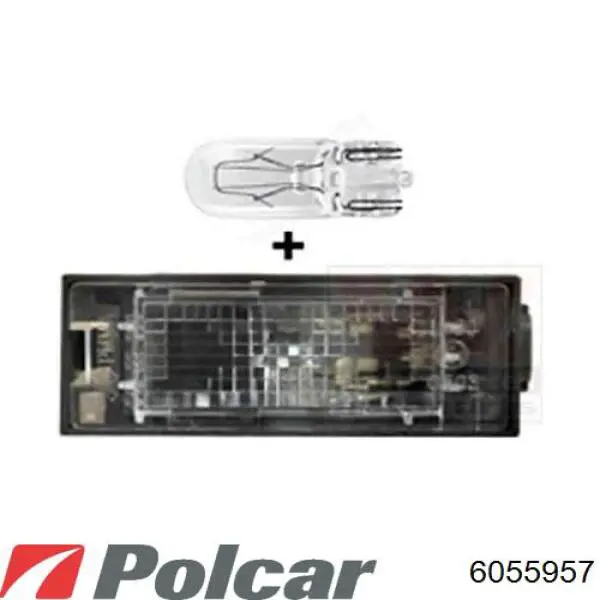 Compre 6055957 Polcar Lanterna da luz de fundo de matrícula traseira