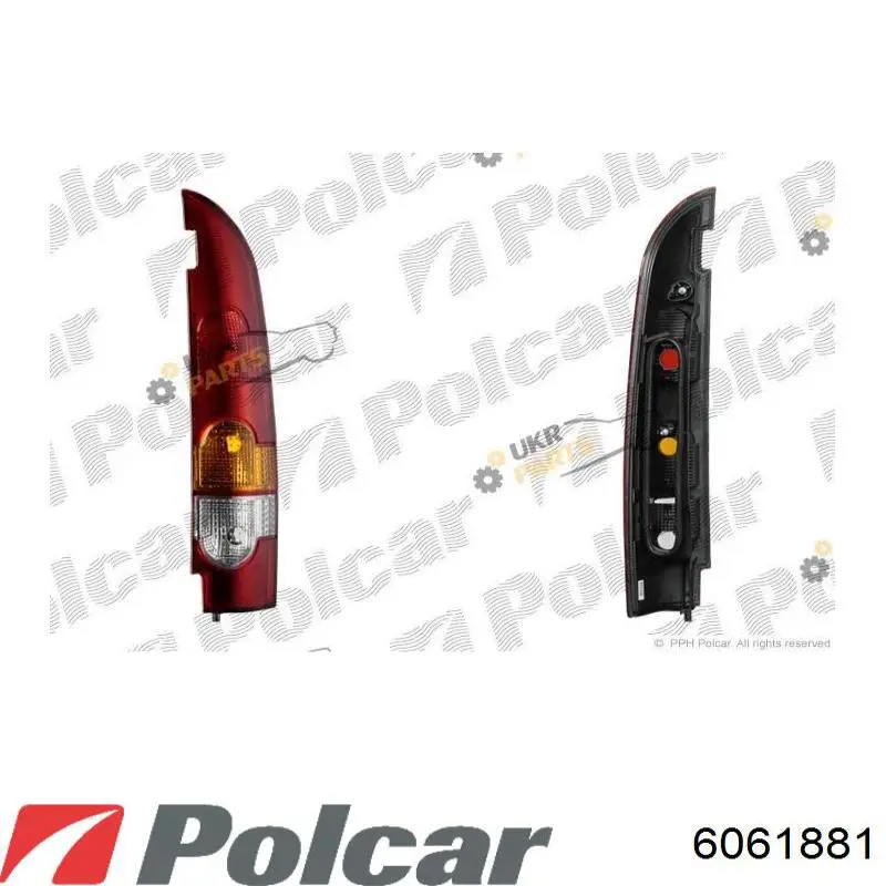 6061881 Polcar Lanterna traseira direita