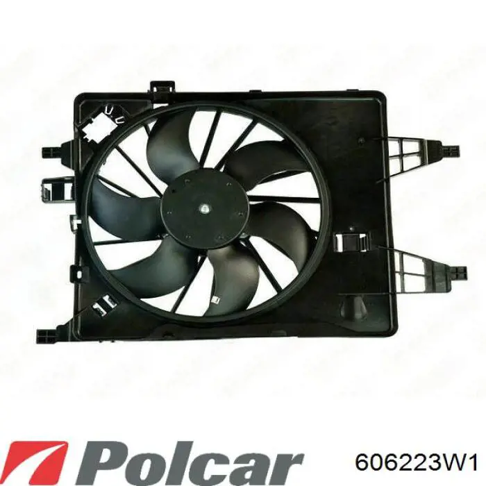 Ventilador elétrico de esfriamento montado (motor + roda de aletas) 606223W1 Polcar