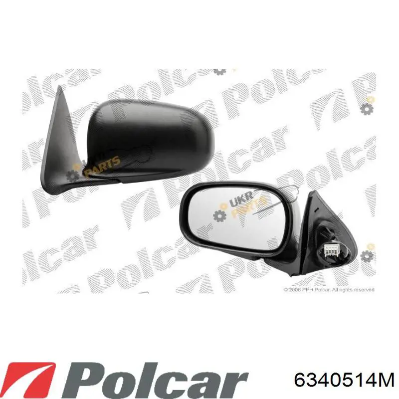 Espelho de retrovisão esquerdo para Honda Civic VI MB, MC