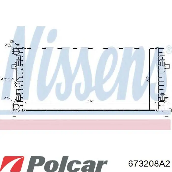673208A2 Polcar Radiador de esfriamento de motor