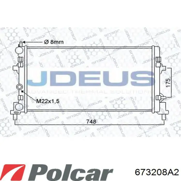 Radiador de esfriamento de motor Polcar 673208A2 preço, a partir de 67,05 USD