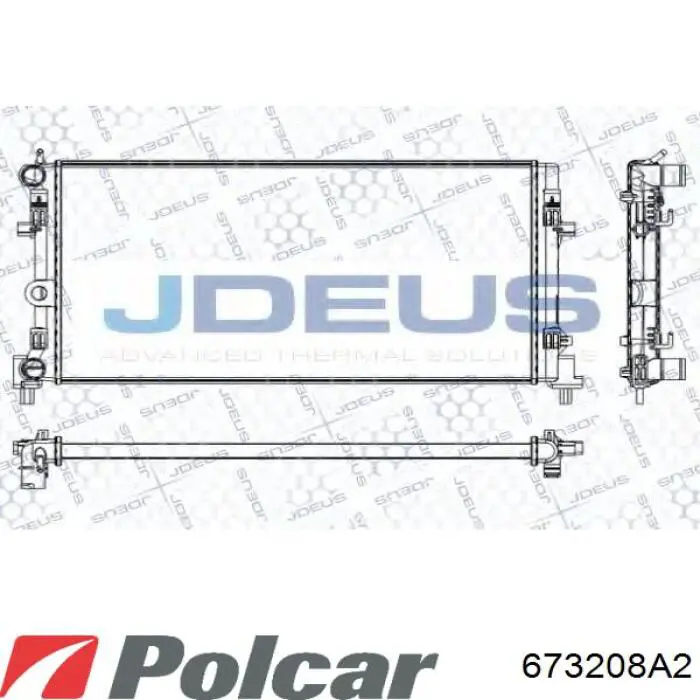 Radiador de esfriamento de motor 673208A2 Polcar
