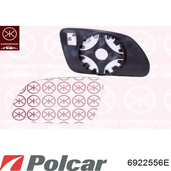 Elemento espelhado do espelho de retrovisão direito 6922556E Polcar