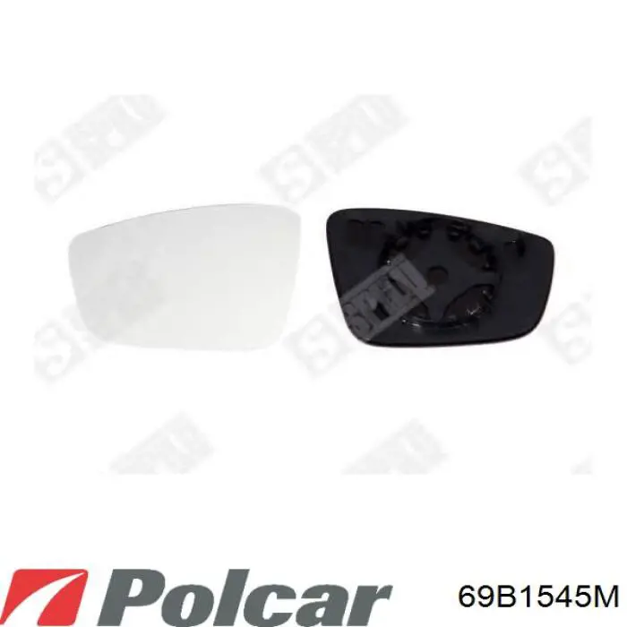 Elemento espelhado do espelho de retrovisão esquerdo Polcar 69B1545M