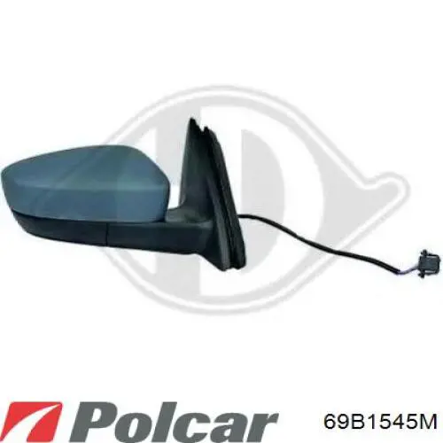 69B1545M Polcar Elemento espelhado do espelho de retrovisão esquerdo