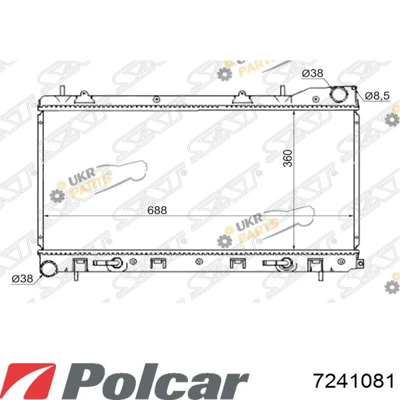Radiador de esfriamento de motor Subaru 45111SA010 preço, a partir de 127,49 USD