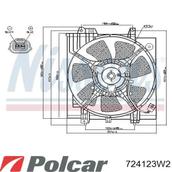 Compre 45121FE000 Subaru Ventilador (roda de aletas) do radiador de esfriamento esquerdo