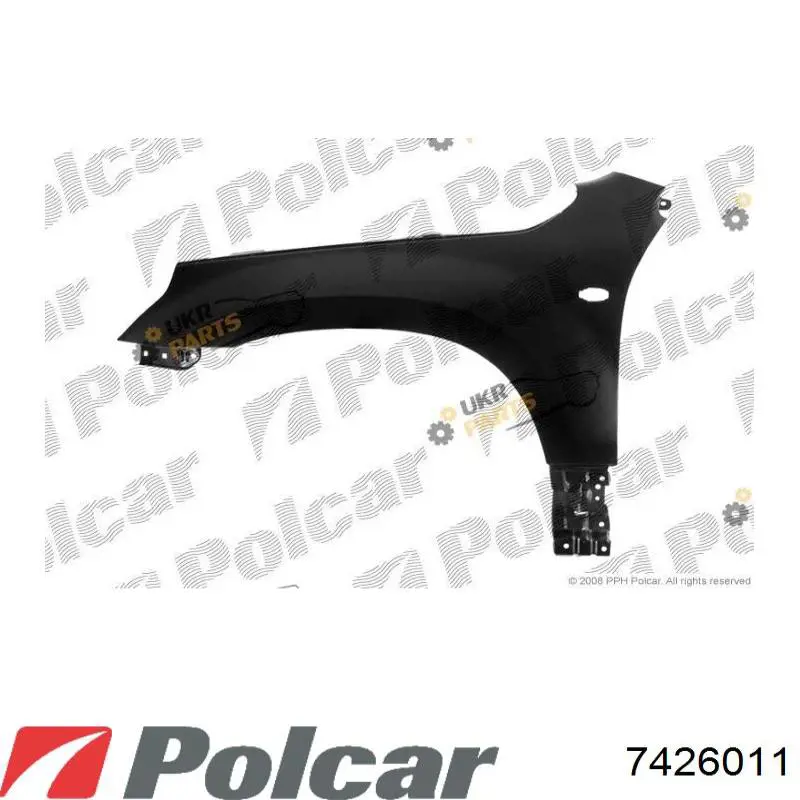 Pára-lama dianteiro esquerdo 7426011 Polcar