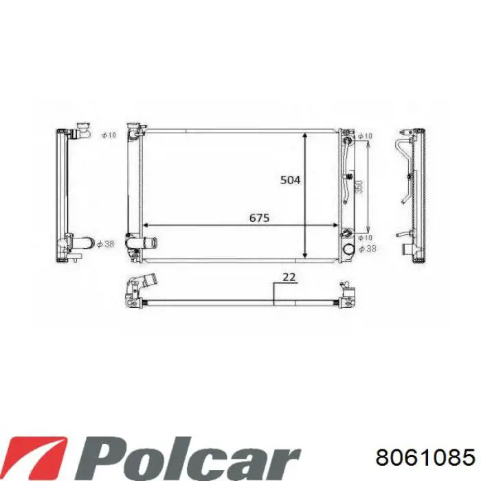 Radiador de esfriamento de motor Polcar 8061085 preço, a partir de 136,51 USD