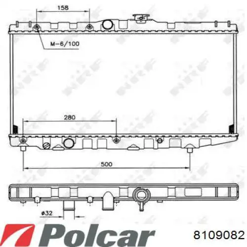 Radiador de esfriamento de motor Polcar 8109082 preço, a partir de 90,97 USD