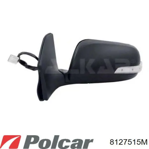 Espelho de retrovisão esquerdo 8127515M Polcar