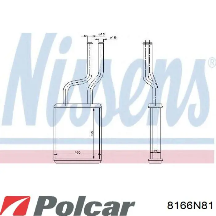 Radiador de forno (de aquecedor) Polcar 8166N81 preço, a partir de 78,55 USD