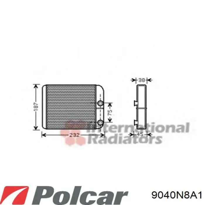 Radiador de forno (de aquecedor) Polcar 9040N8A1 preço, a partir de 46,42 USD