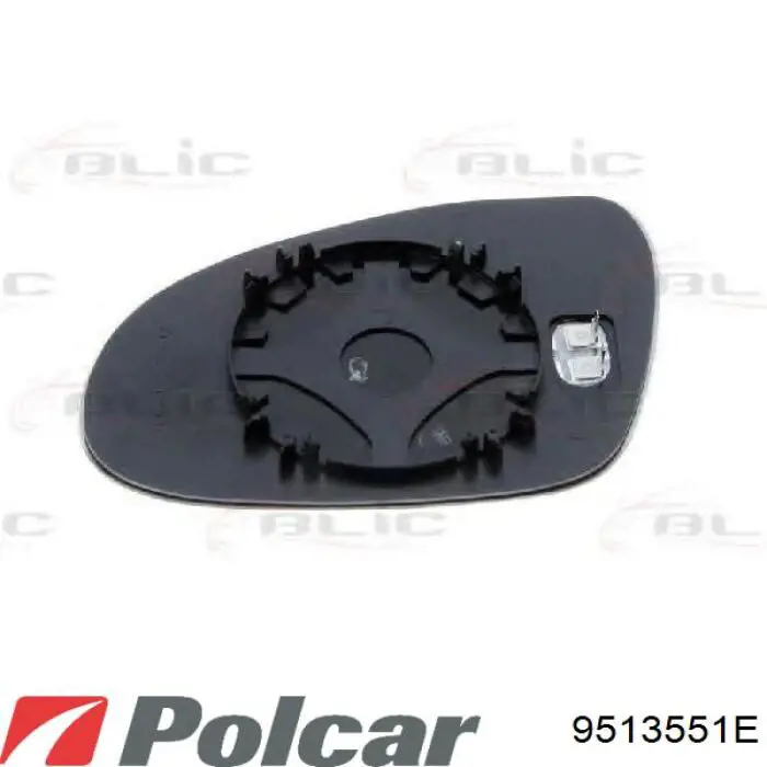 Elemento espelhado do espelho de retrovisão direito 9513551E Polcar