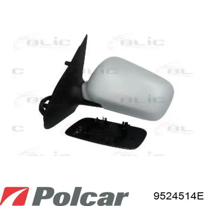 Espelho de retrovisão esquerdo 9524514E Polcar