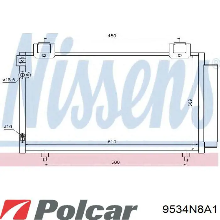 Radiador de forno (de aquecedor) 9534N8A1 Polcar