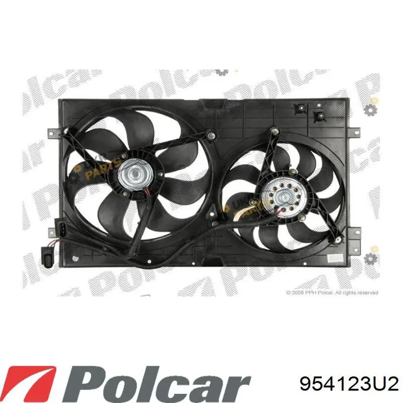 Ventilador elétrico de esfriamento montado (motor + roda de aletas) Polcar 954123U2 preço, a partir de 73,20 USD