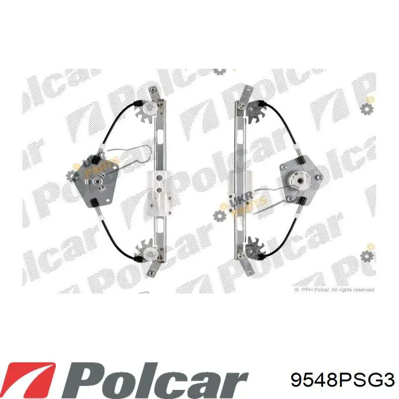 Compre 9548PSG3 Polcar Mecanismo de acionamento de vidro da porta traseira esquerda