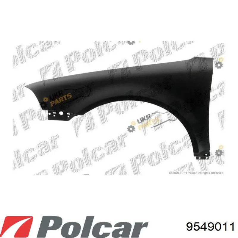 9549011 Polcar Pára-lama dianteiro esquerdo