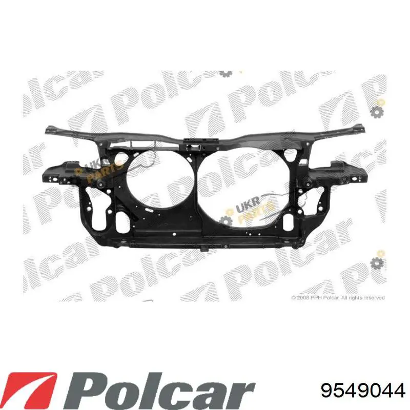 9549044 Polcar Suporte do radiador montado (painel de montagem de fixação das luzes)