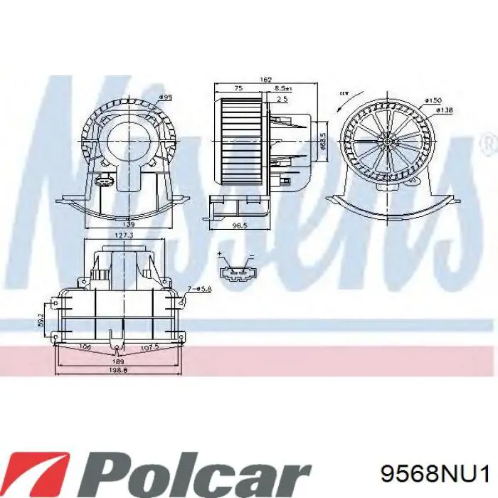 Motor de ventilador de forno (de aquecedor de salão) Polcar 9568NU1 preço, a partir de 64,60 USD