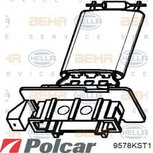 Resistor (resistência) de ventilador de forno (de aquecedor de salão) 9578KST1 Polcar