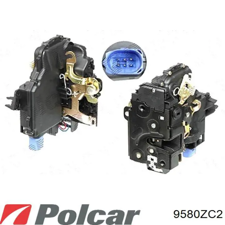 Fecho da porta dianteira direita 9580ZC2 Polcar